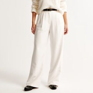 Abercrombie & Fitch Cream Wide Leg Pants
